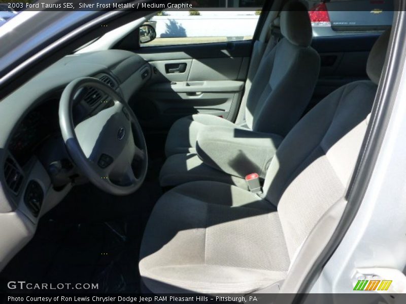 Silver Frost Metallic / Medium Graphite 2003 Ford Taurus SES