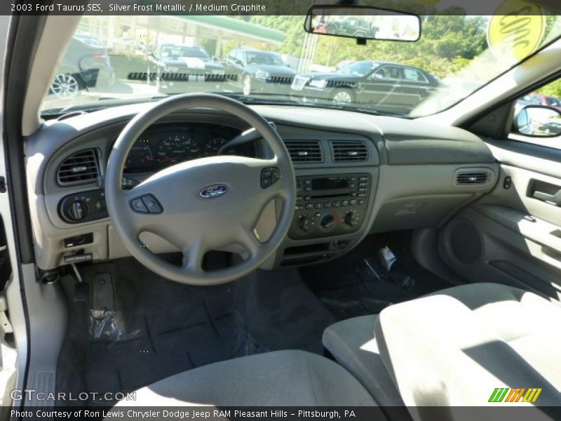 Silver Frost Metallic / Medium Graphite 2003 Ford Taurus SES