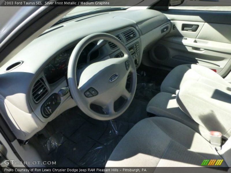 Silver Frost Metallic / Medium Graphite 2003 Ford Taurus SES