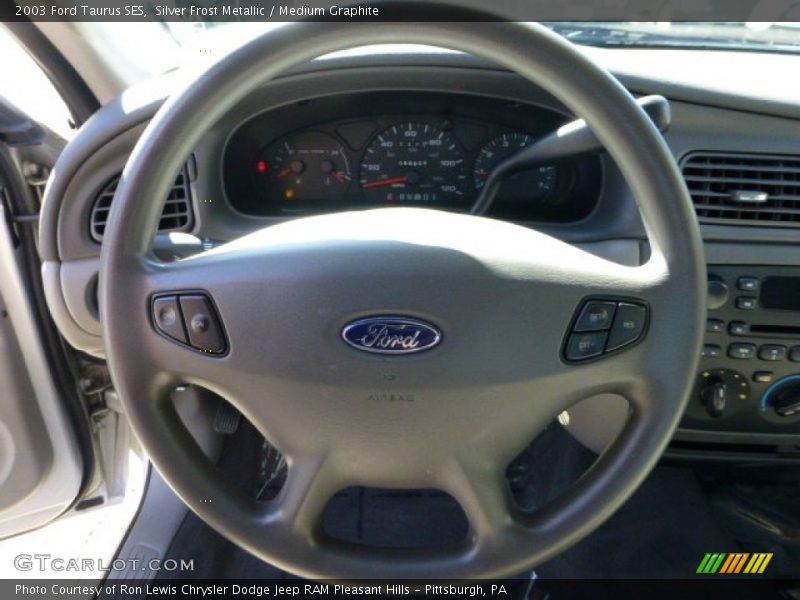 Silver Frost Metallic / Medium Graphite 2003 Ford Taurus SES