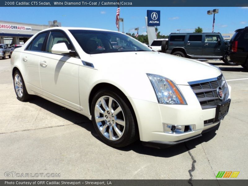 White Diamond Tri-Coat / Cashmere/Cocoa 2008 Cadillac CTS Sedan