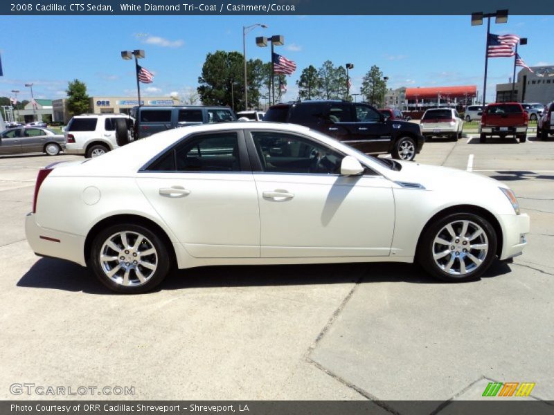 White Diamond Tri-Coat / Cashmere/Cocoa 2008 Cadillac CTS Sedan