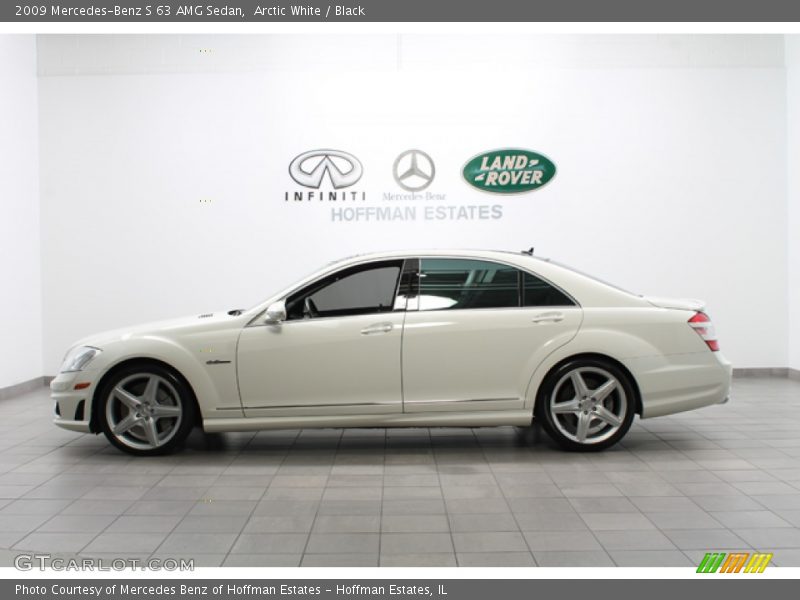 Arctic White / Black 2009 Mercedes-Benz S 63 AMG Sedan