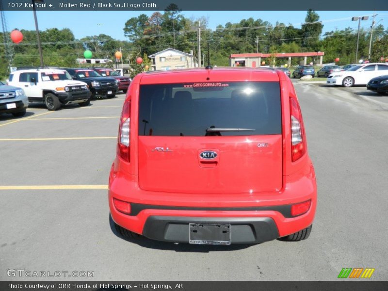 Molten Red / Black Soul Logo Cloth 2012 Kia Soul +