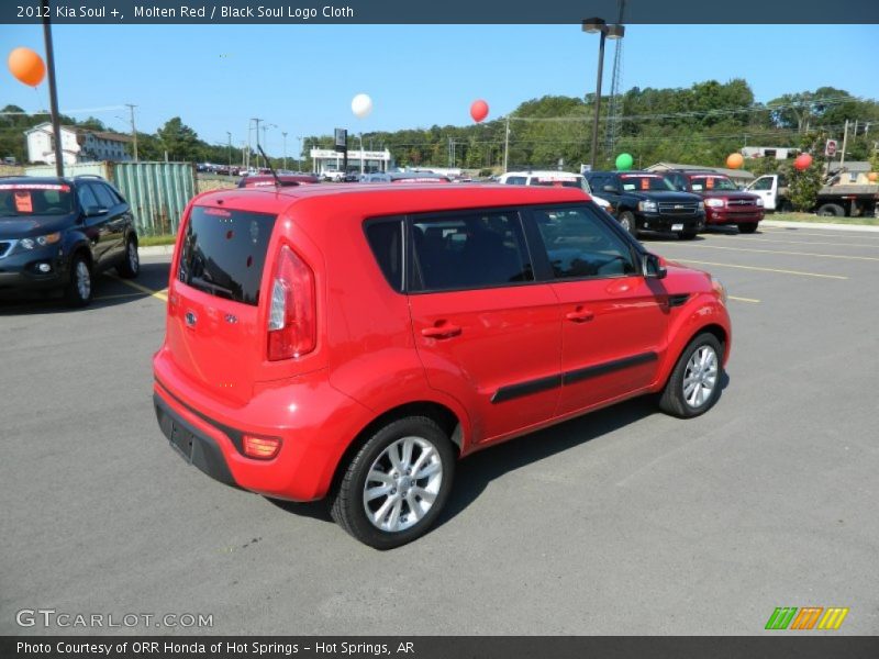 Molten Red / Black Soul Logo Cloth 2012 Kia Soul +