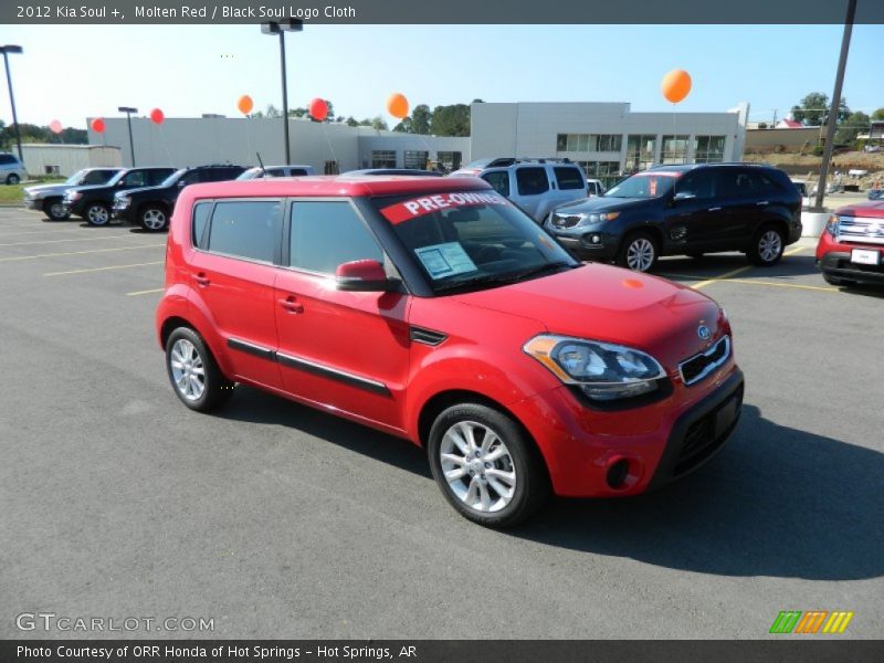 Molten Red / Black Soul Logo Cloth 2012 Kia Soul +