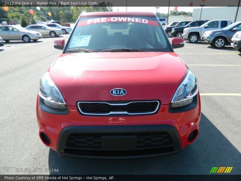 Molten Red / Black Soul Logo Cloth 2012 Kia Soul +