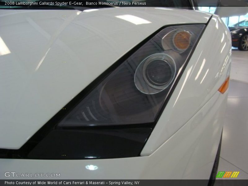 Bianco Monocerus / Nero Perseus 2008 Lamborghini Gallardo Spyder E-Gear