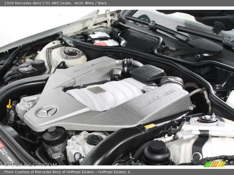 Arctic White / Black 2009 Mercedes-Benz S 63 AMG Sedan