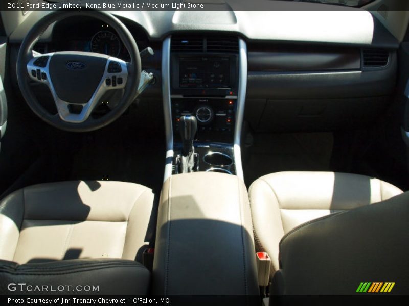 Kona Blue Metallic / Medium Light Stone 2011 Ford Edge Limited