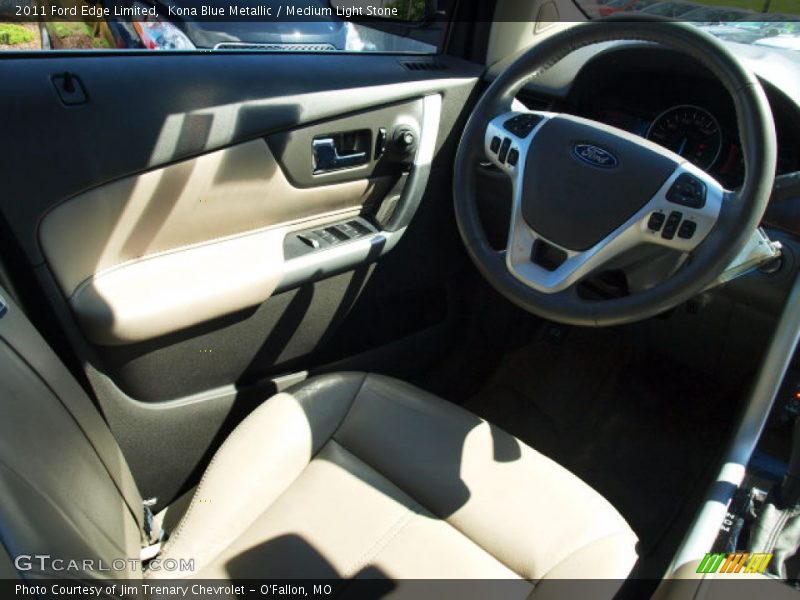 Kona Blue Metallic / Medium Light Stone 2011 Ford Edge Limited