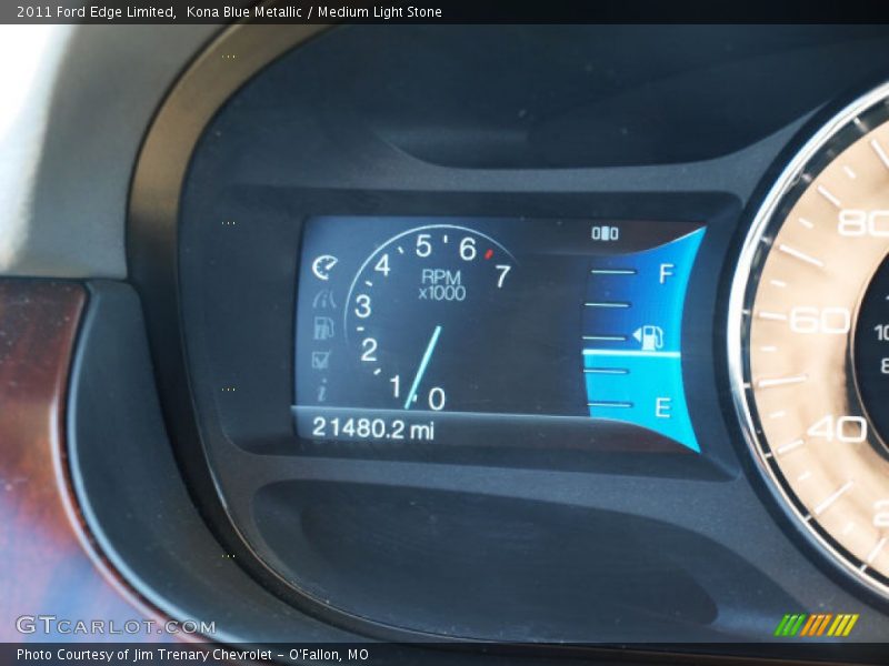 Kona Blue Metallic / Medium Light Stone 2011 Ford Edge Limited