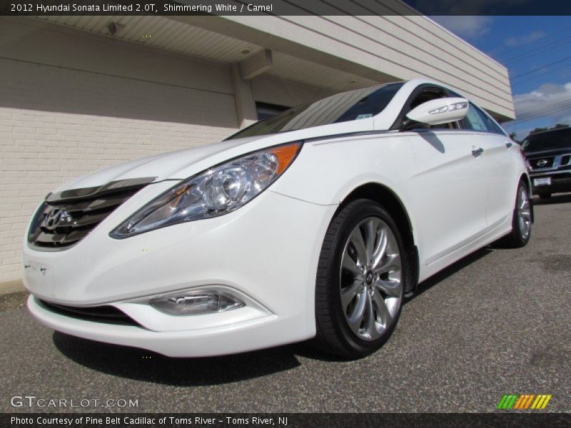 Shimmering White / Camel 2012 Hyundai Sonata Limited 2.0T