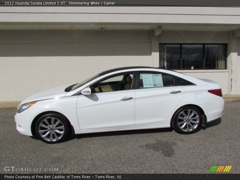 Shimmering White / Camel 2012 Hyundai Sonata Limited 2.0T