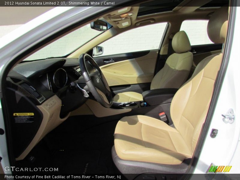 Shimmering White / Camel 2012 Hyundai Sonata Limited 2.0T