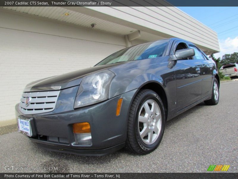 Thunder Gray Chromaflair / Ebony 2007 Cadillac CTS Sedan