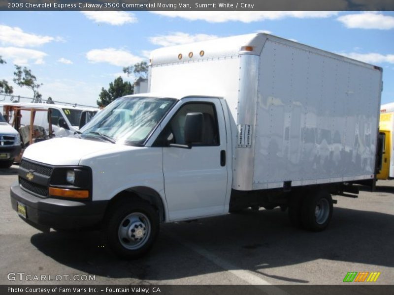 Summit White / Gray 2008 Chevrolet Express Cutaway 3500 Commercial Moving Van