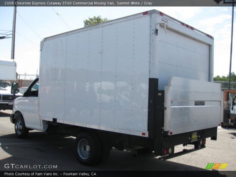 Summit White / Gray 2008 Chevrolet Express Cutaway 3500 Commercial Moving Van
