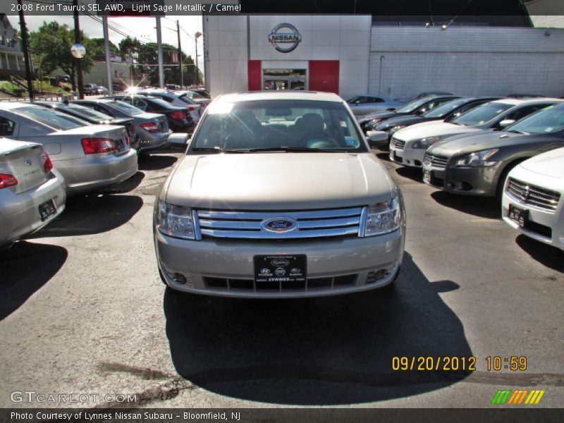 Light Sage Metallic / Camel 2008 Ford Taurus SEL AWD