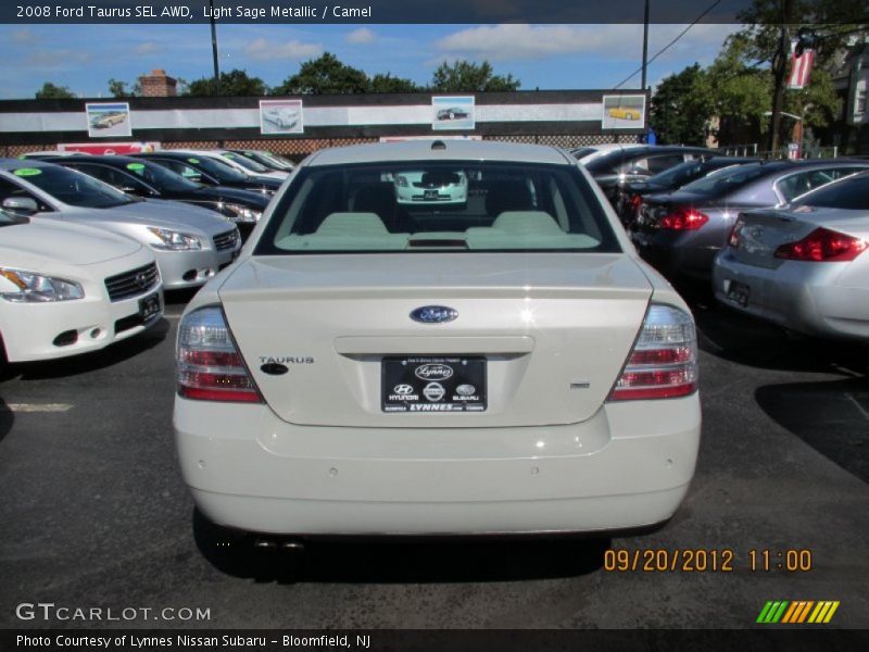 Light Sage Metallic / Camel 2008 Ford Taurus SEL AWD