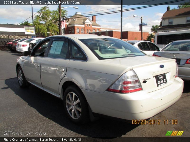 Light Sage Metallic / Camel 2008 Ford Taurus SEL AWD