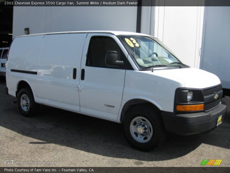 Summit White / Medium Dark Pewter 2003 Chevrolet Express 3500 Cargo Van