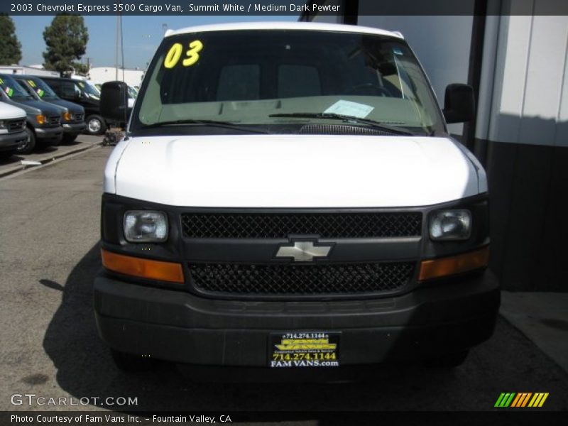 Summit White / Medium Dark Pewter 2003 Chevrolet Express 3500 Cargo Van