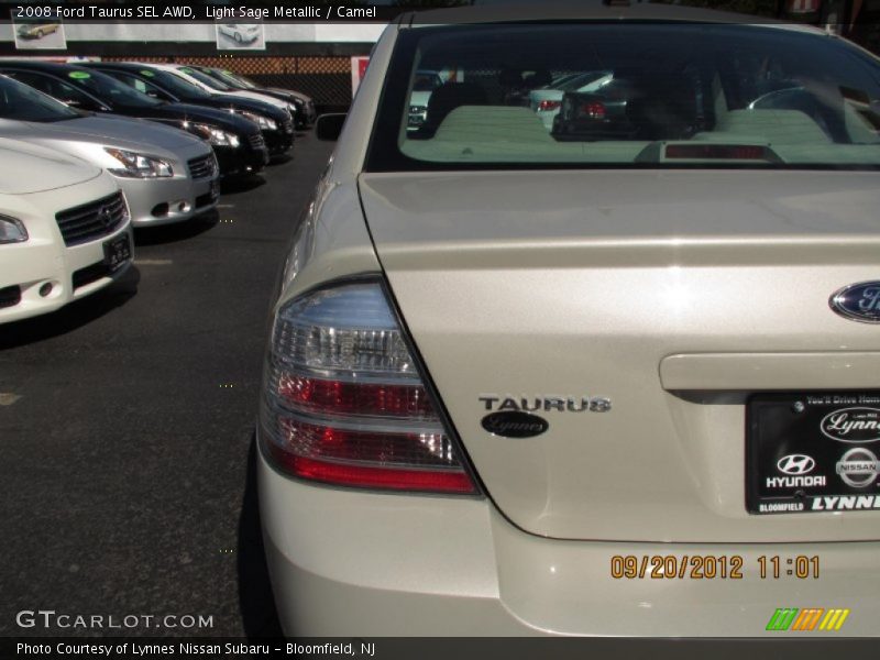 Light Sage Metallic / Camel 2008 Ford Taurus SEL AWD
