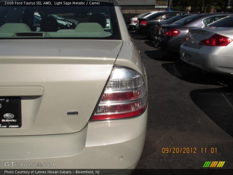 Light Sage Metallic / Camel 2008 Ford Taurus SEL AWD