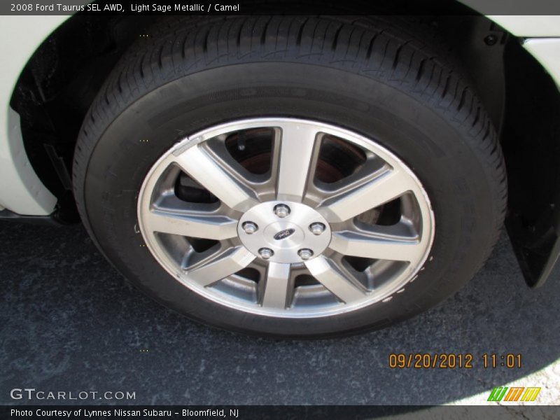Light Sage Metallic / Camel 2008 Ford Taurus SEL AWD