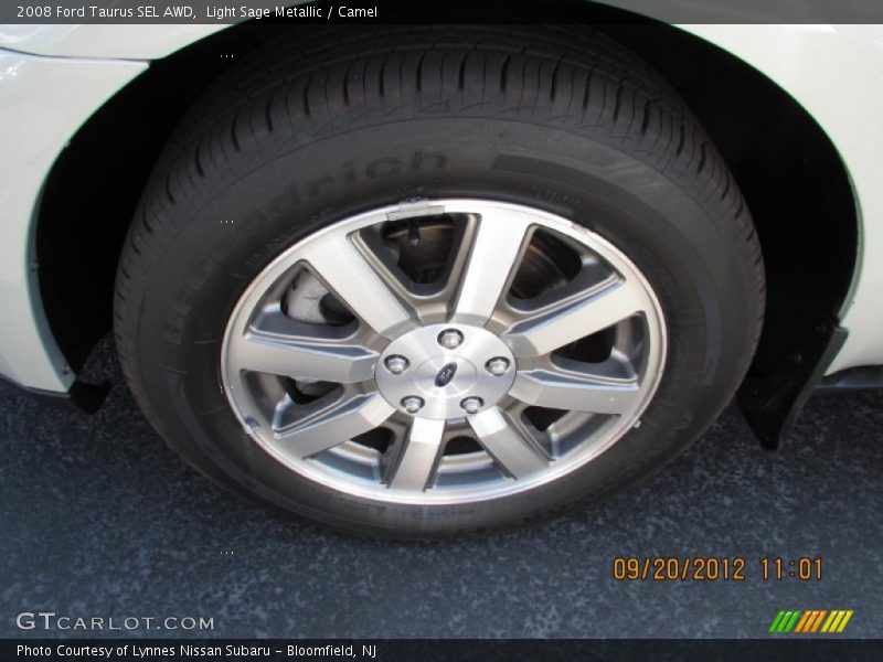 Light Sage Metallic / Camel 2008 Ford Taurus SEL AWD