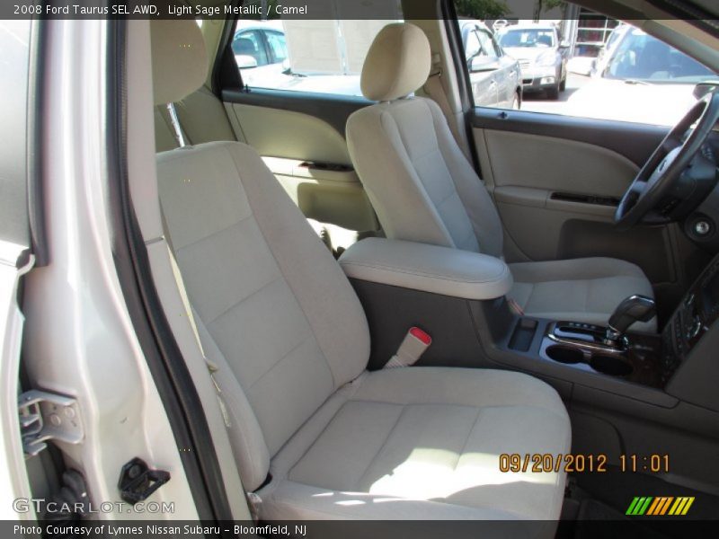 Light Sage Metallic / Camel 2008 Ford Taurus SEL AWD