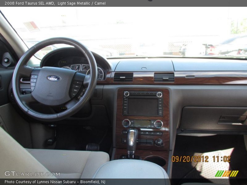 Light Sage Metallic / Camel 2008 Ford Taurus SEL AWD