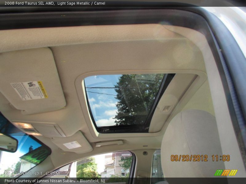 Light Sage Metallic / Camel 2008 Ford Taurus SEL AWD