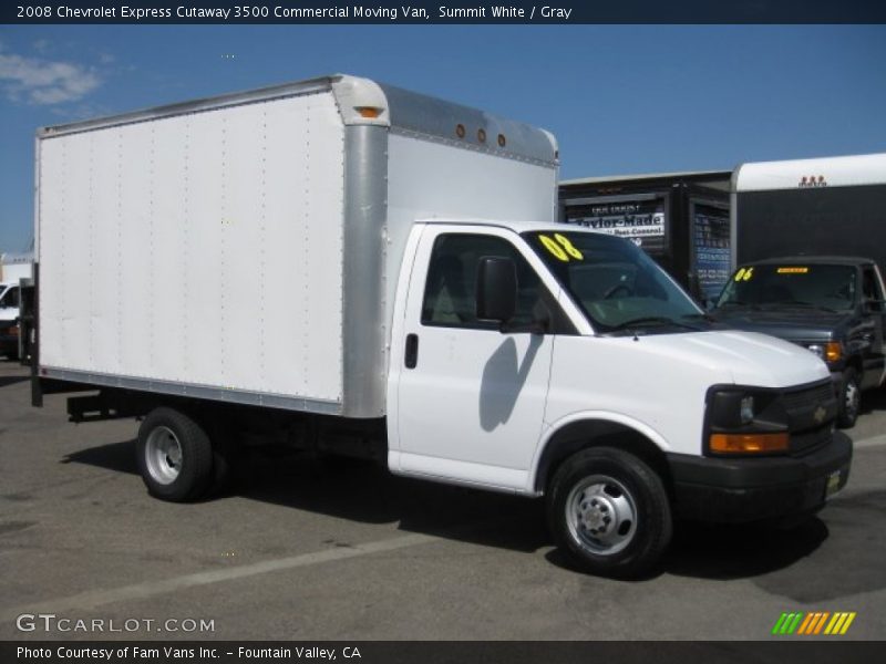 Summit White / Gray 2008 Chevrolet Express Cutaway 3500 Commercial Moving Van