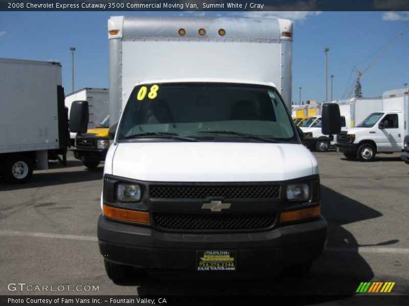 Summit White / Gray 2008 Chevrolet Express Cutaway 3500 Commercial Moving Van