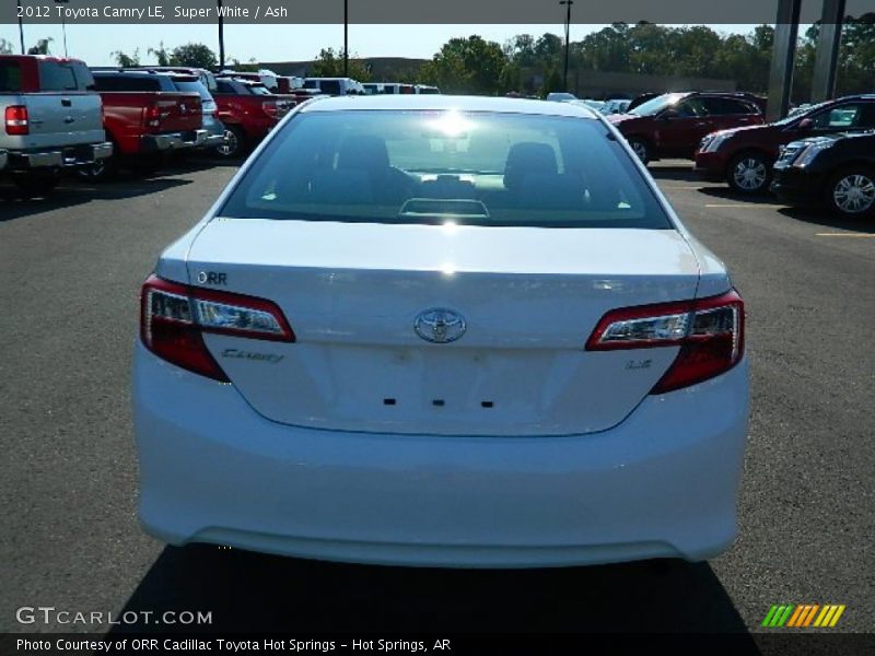Super White / Ash 2012 Toyota Camry LE