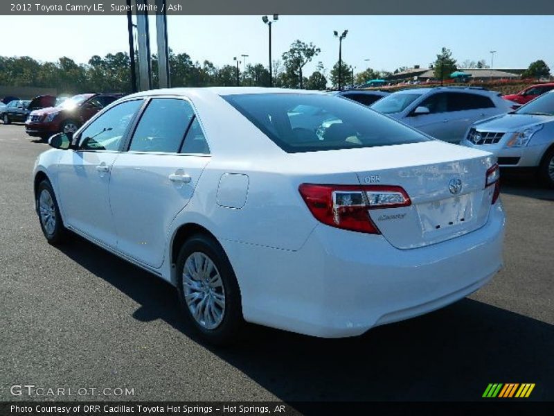 Super White / Ash 2012 Toyota Camry LE