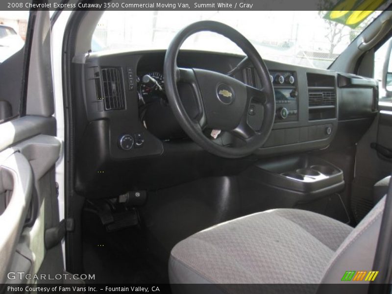 Summit White / Gray 2008 Chevrolet Express Cutaway 3500 Commercial Moving Van