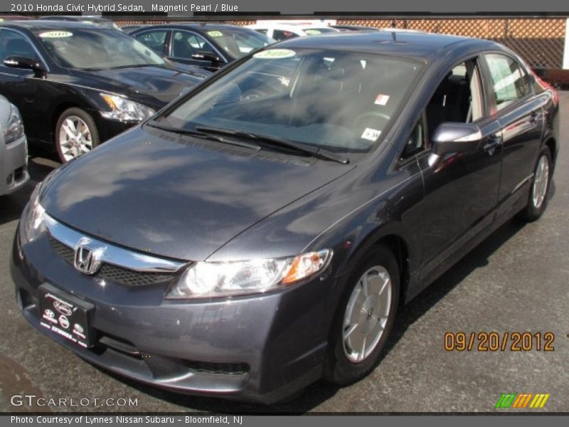 Magnetic Pearl / Blue 2010 Honda Civic Hybrid Sedan