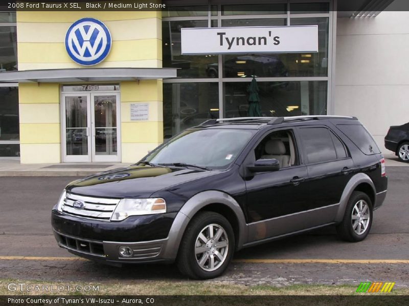 Black / Medium Light Stone 2008 Ford Taurus X SEL
