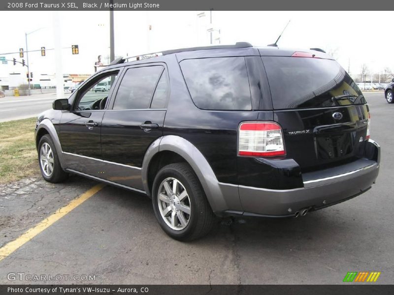 Black / Medium Light Stone 2008 Ford Taurus X SEL