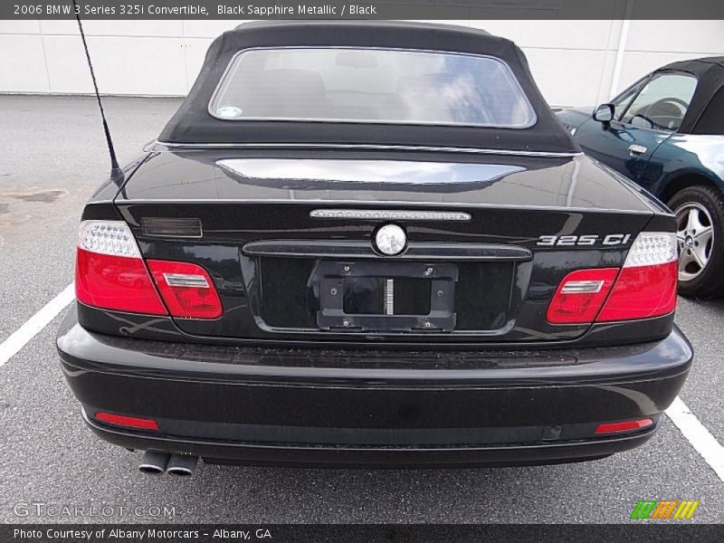 Black Sapphire Metallic / Black 2006 BMW 3 Series 325i Convertible