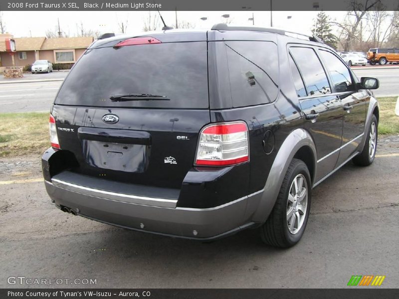 Black / Medium Light Stone 2008 Ford Taurus X SEL