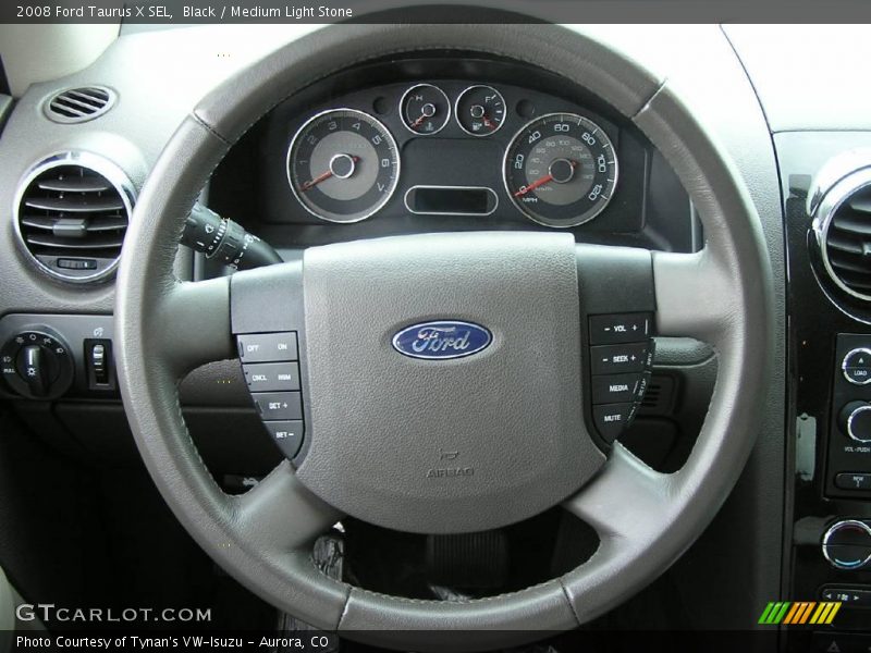 Black / Medium Light Stone 2008 Ford Taurus X SEL