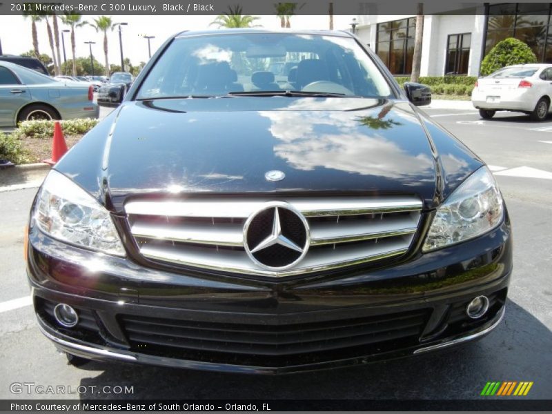 Black / Black 2011 Mercedes-Benz C 300 Luxury