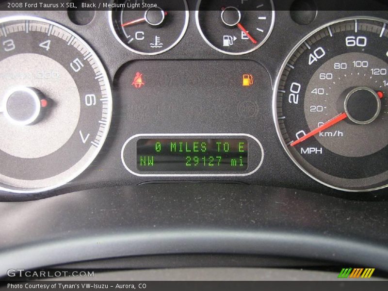 Black / Medium Light Stone 2008 Ford Taurus X SEL