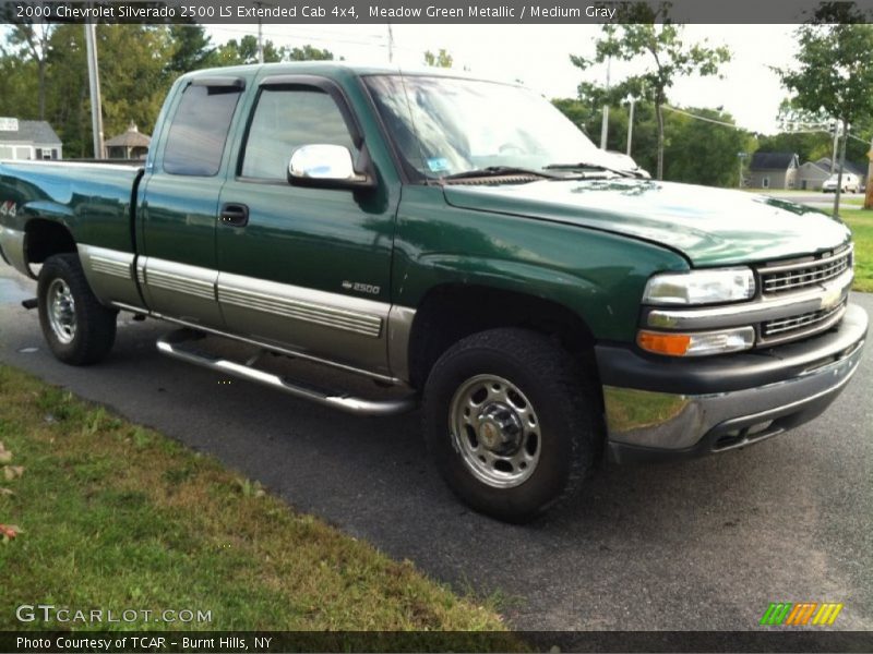 Meadow Green Metallic / Medium Gray 2000 Chevrolet Silverado 2500 LS Extended Cab 4x4