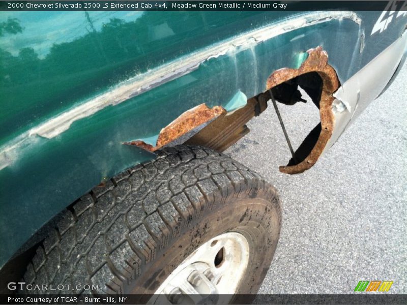 Meadow Green Metallic / Medium Gray 2000 Chevrolet Silverado 2500 LS Extended Cab 4x4