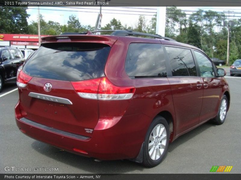 Salsa Red Pearl / Bisque 2011 Toyota Sienna Limited AWD
